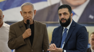 الرئيس السوري أحمد الشرع ورئيس الوزراء الإسرائيلي بنيامين نتنياهو 