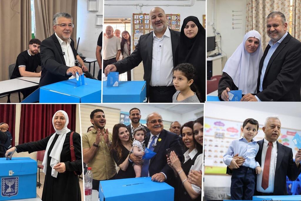 مرشحو القائمة المشتركة والعربية الموحدة يدلون بأصواتهم 