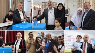 مرشحو القائمة المشتركة والعربية الموحدة يدلون بأصواتهم 