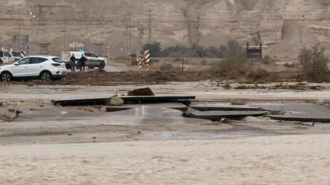 فيضانات في الجنوب ومنطقة البحر الميت